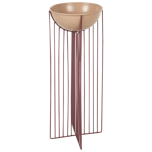 Blumentopf mit Beinen 2er Set FICARIA Metall 22 cm Rosa