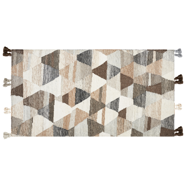 Teppich ARGAVAND Beige 80 x 150 cm Wolle Kelim