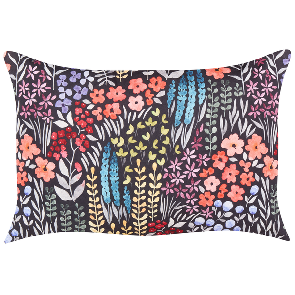 Gartenkissen 2er Set CASTELARO Blumenmuster 40 x 60 cm Bunt