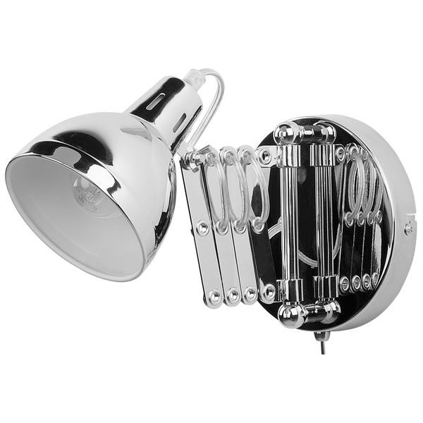 Wandlampe 2er Set HARRINGTON verstellbar Metall Silber