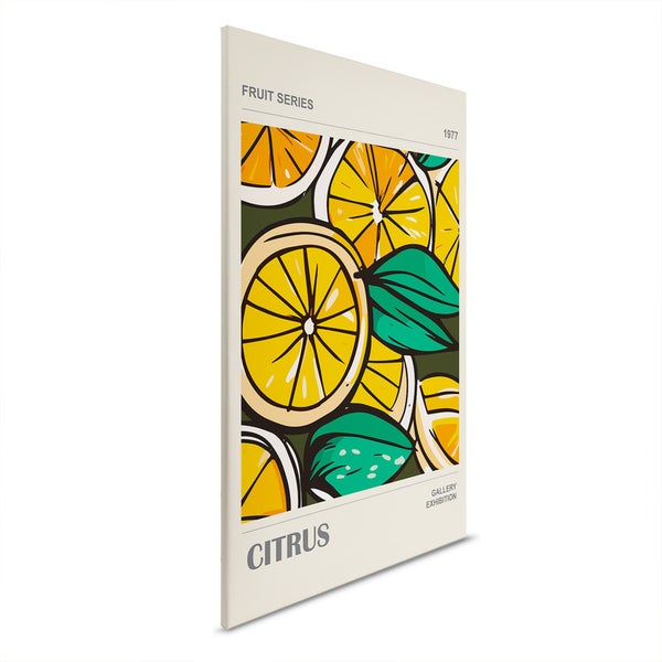 Wandbild mit Zitrusfrüchte-Motiv für die Wandgestaltung
