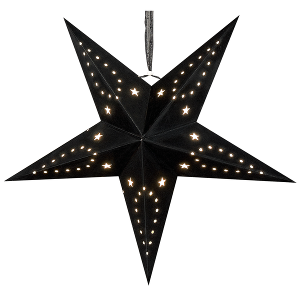 Wanddekoration 2er Set LED MOTTI Stern 60 cm Schwarz