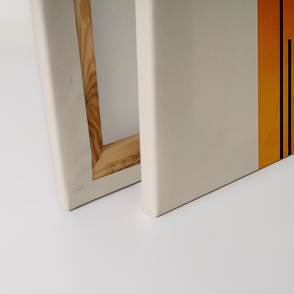 Detailansicht einer Leinwand mit Holzkeilrahmen