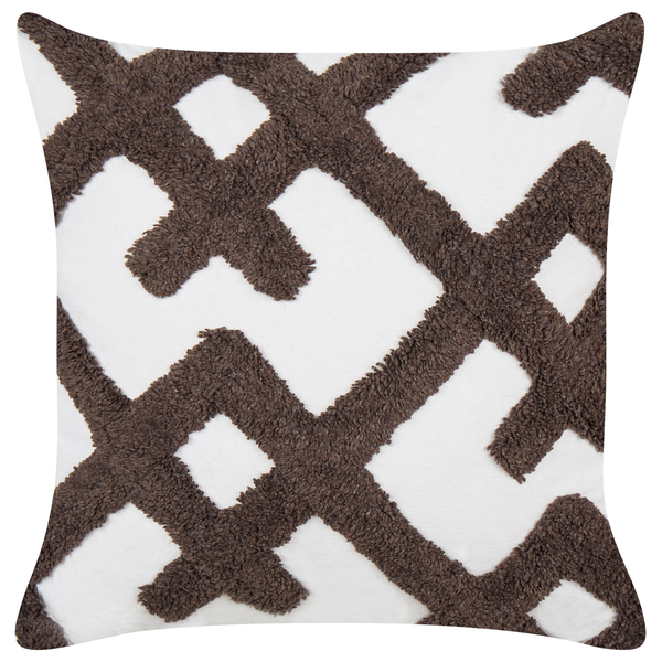 Dekokissen 2er Set CARNATION Baumwolle 45 x 45 cm Weiß Geometrisches Muster