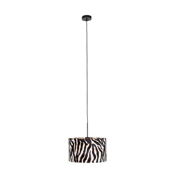 Moderne Hängelampe schwarz mit Schatten Zebra 35 cm - Combi