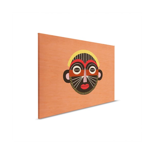 Gemälde mit abstraktem ethnischen Maskenmotiv