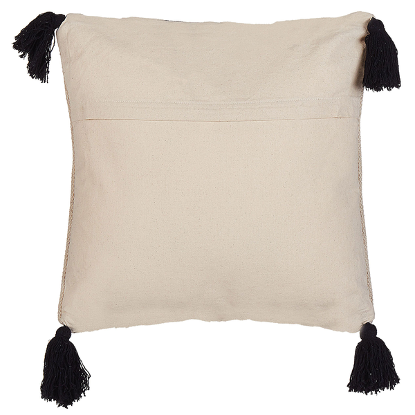 Dekokissen 2er Set DEADNETTLE Baumwolle 45 x 45 cm Beige Geometrisches Muster