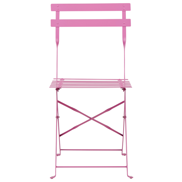 Bistro Set klappbar FIORI Metall Rosa