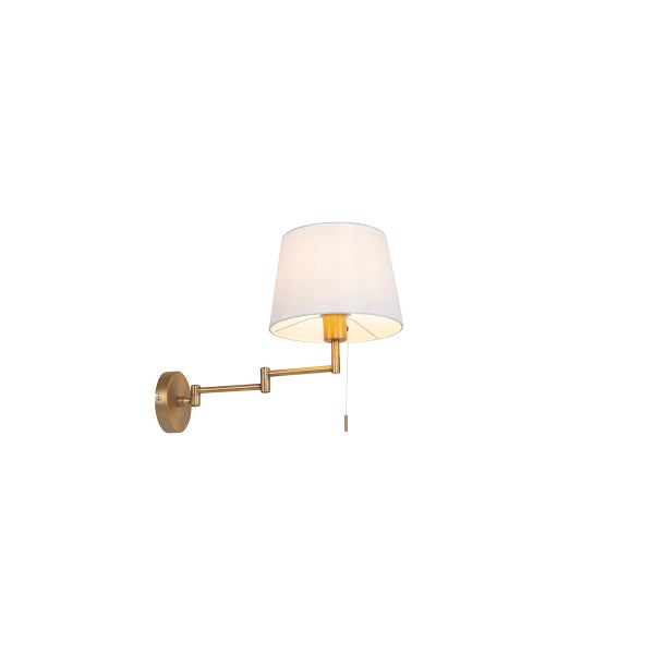 Smarte Wandleuchte Bronze mit weißem Schirm inkl. WLAN A60 - Ladas Deluxe