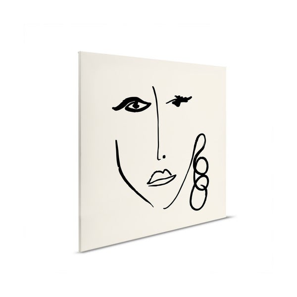 Leinwandbild mit abstrakter Gesichtsdarstellung