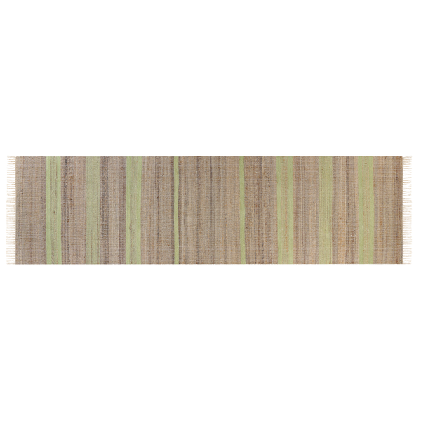 Teppich TALPUR Hellgrün 80 x 300 cm Jute
