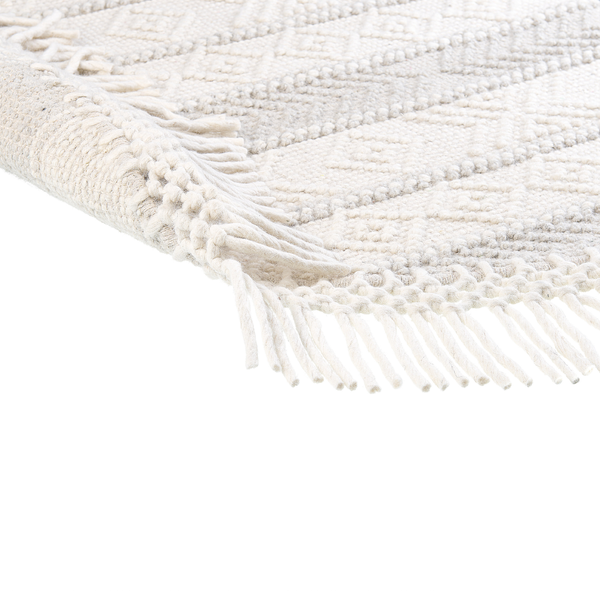 Teppich BALTALAR Beige ø 140 cm Wolle