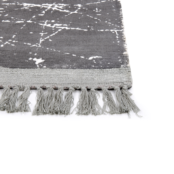 Teppich HANLI Grau 160 x 230 cm Viskose