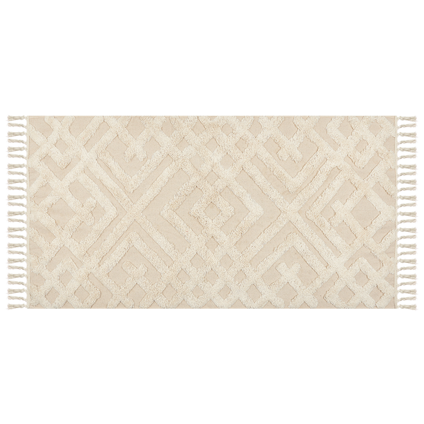 Teppich ARDAHAN Beige 80 x 150 cm Baumwolle