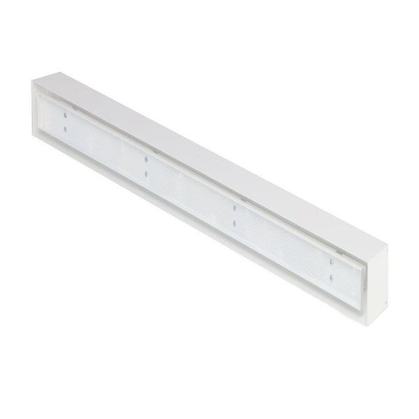 Lineare LED-Leuchte mit schlichtem Rahmen zur Decken- oder Wandmontage.