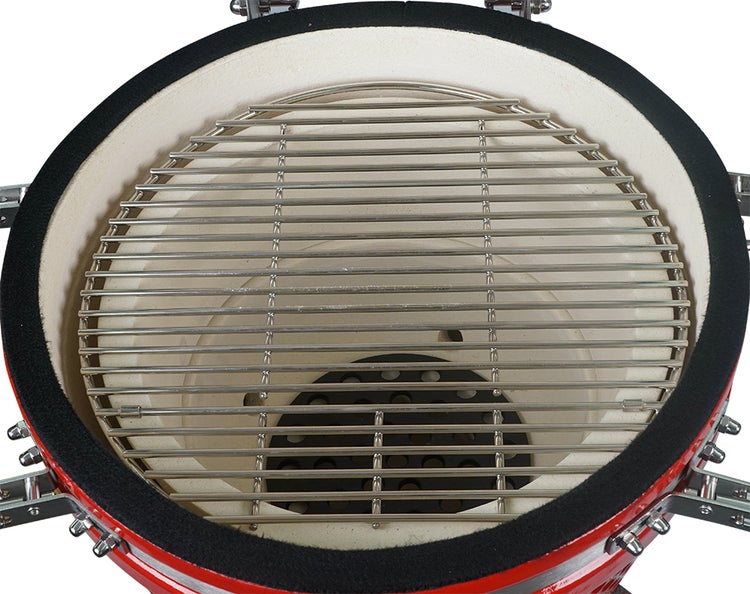 Kamado CL-16 Profi Keramik Grill ohne Standfuß Rot, Grilldurchmesser 40cm, Grillrostdurchmesser 33,5cm, BBQ Grillei Holzkohlegrill Grill Keramikgrill