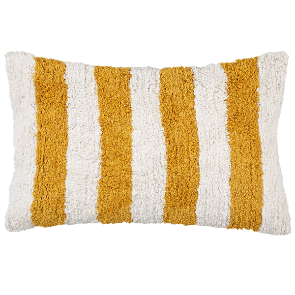 Dekokissen 2er Set HELIANTHUS Baumwolle 30 x 50 cm Weiß Streifenmuster