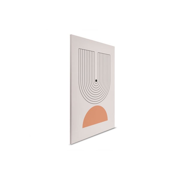 Gemälde mit abstrakten Linien und Halbkreisdekor für die Wandgestaltung