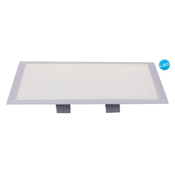 LED Aufbaupanel SORRISO, Aufbauleuchte aus Metall und Kunststoff in Weiß mit fest verbauten LEDs, 45x45cm groß für Innenräume
