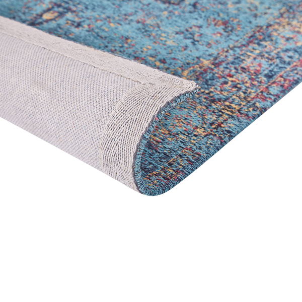 Teppich KANSU Blau 80 x 150 cm Baumwolle