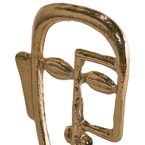 Dekorative Gesichtsskulptur aus Metall