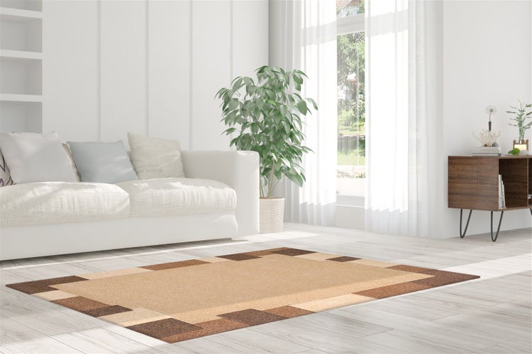 Kurzflor Teppich Chipo Braun / Beige Modern 70 x 140 cm