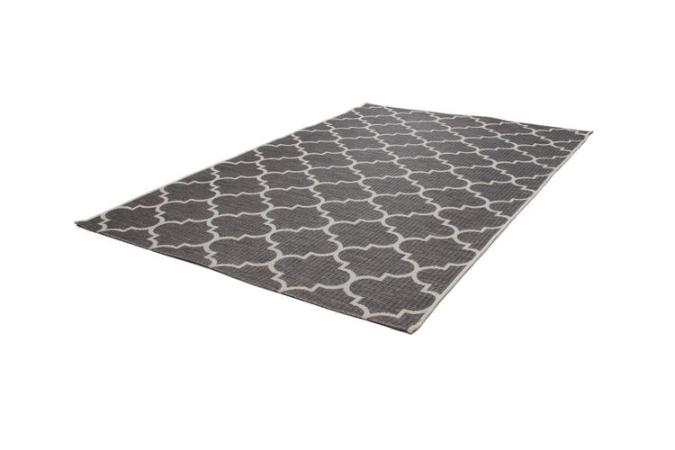Flachflor Teppich Leonie Grau Modern 80 x 230 cm