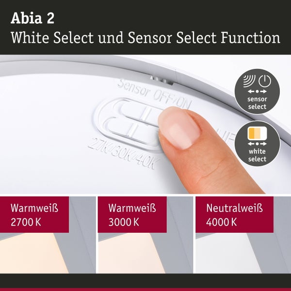 Quadratische Paulmann Atria Shine LED Aufbauleuchte in matter Chromoptik mit Backlight Funktion und 4000 Kelvin neutralweißem Licht