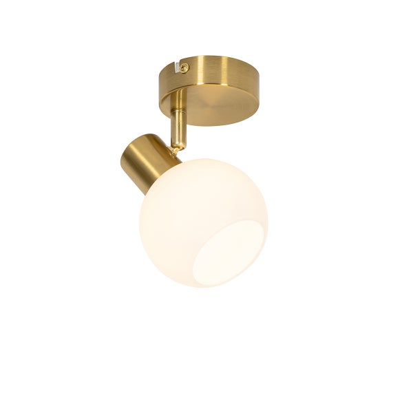 Art-Deco-Spot Gold mit Opalglas verstellbar – Anouk