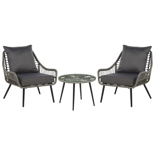 Outdoor Kissenbezug Set LAURETO Dunkelgrau