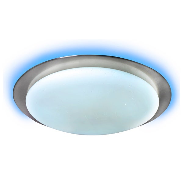 Runde Deckenleuchte mit Metalleinfassung