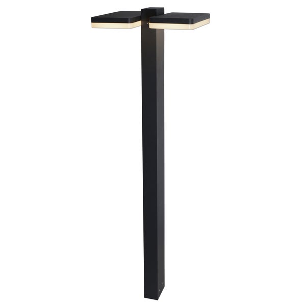 Gartenleuchte mit zwei quadratischen Leuchtenköpfen