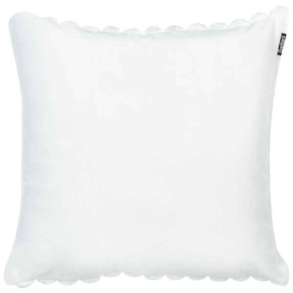 Dekokissen 2er Set RAKYA Webpelz 45 x 45 cm Weiß Streifenmuster