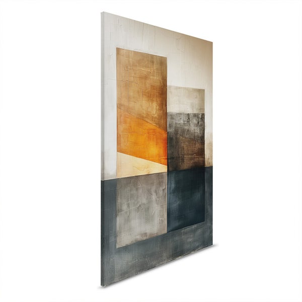 Abstraktes Wandbild mit geometrischen Formen