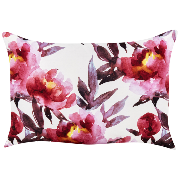 Gartenkissen 2er Set LANROSSO Blumenmuster 40 x 60 cm Rosa