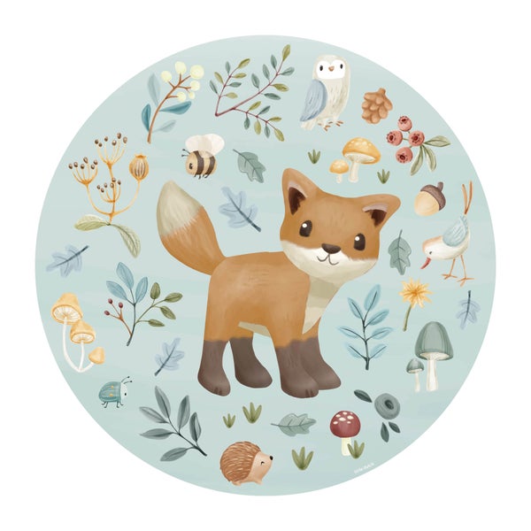 Tapete Kreis Kinderzimmer Waldfreunde 100cm