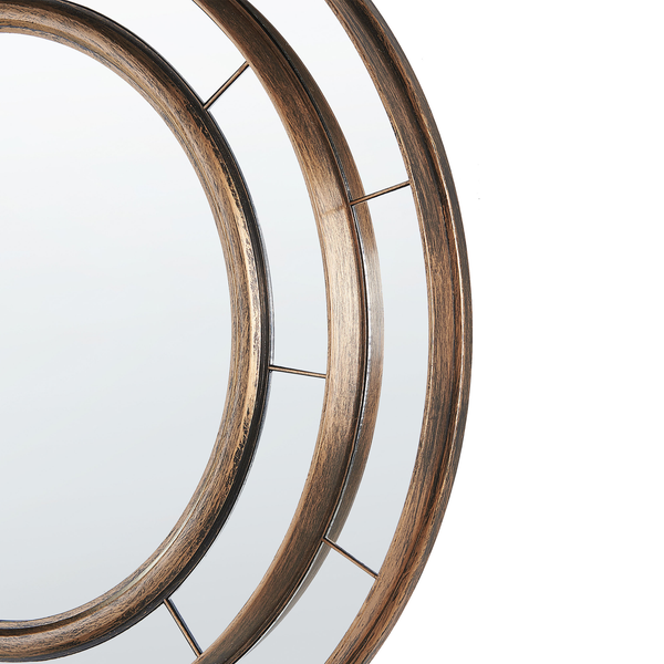 Runder Spiegel mit antikem Rahmen