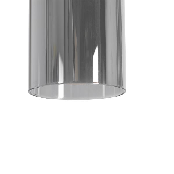 Moderne Hängelampe schwarz mit Rauchglas 5 Lichter - Stavelot