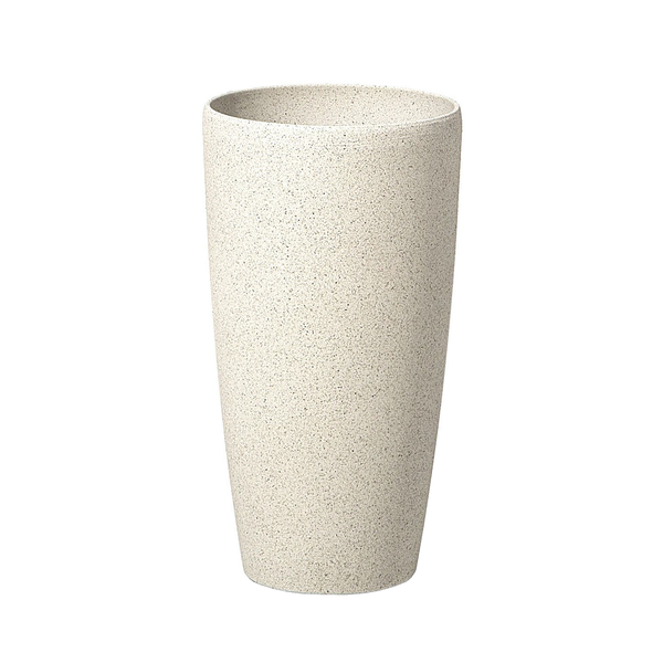 Set mit 2 Blumentöpfen ABDERA 23 cm Hellbeige