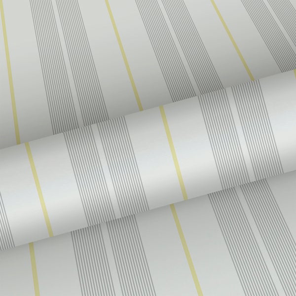 Sanders und Sanders Tapete Streifen Grau und Gelb - 53 cm x 10.05 m - 640695