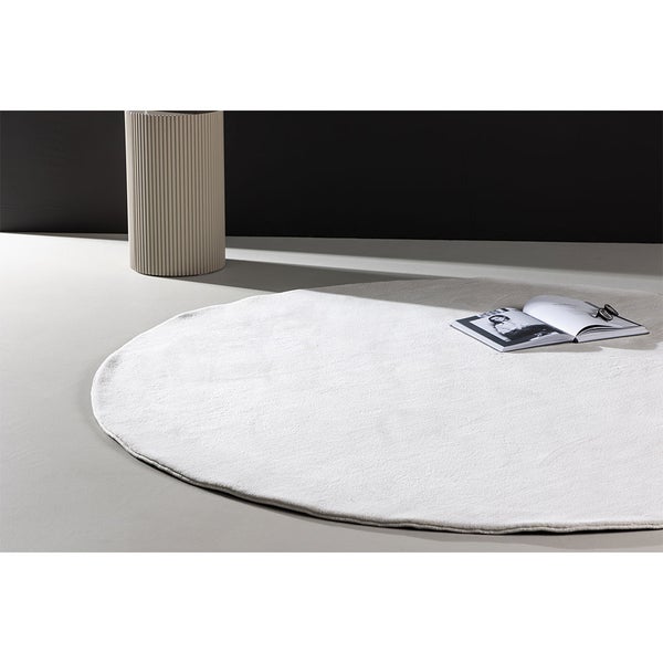 Nixie Teppich Ø200 cm weiß. 200 X 200 X 1 cm