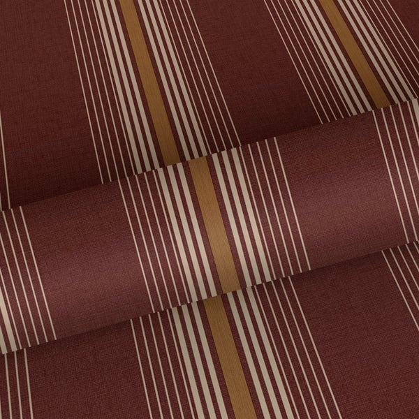 Sanders und Sanders Tapete Streifen Burgunderrot und Beige - 53 cm x 10 m - 640543