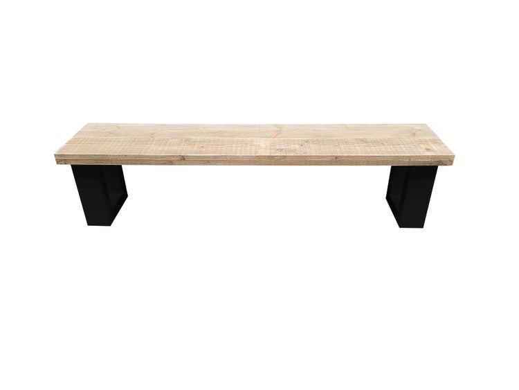 Wood4you - Gartenbank New England Gerüstholz Schwarz 140 cm