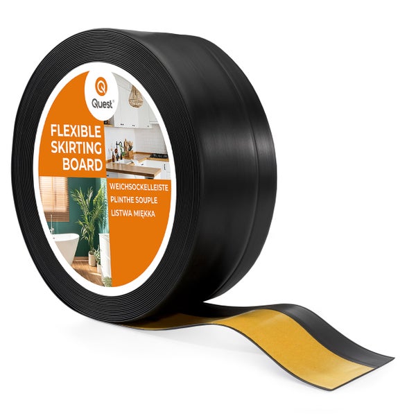 Quest flexible Weichsockelleiste auf Rolle mit Klebestreifen für Bodenbeläge