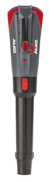 AL-KO Akku-Laubbläser mit ergonomischem Griff, Turbo-Knopf und langem Blasrohr für die Gartenpflege.