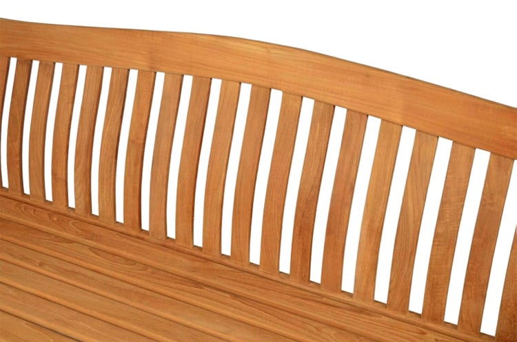 Teak Gartenbank 3-Sitzer Parkbank Massivholz wetterfest premium