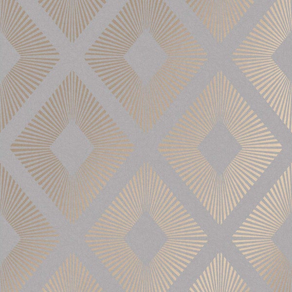 Next Vliestapete | Deko-Dreieck - Grau - 10mx52cm
