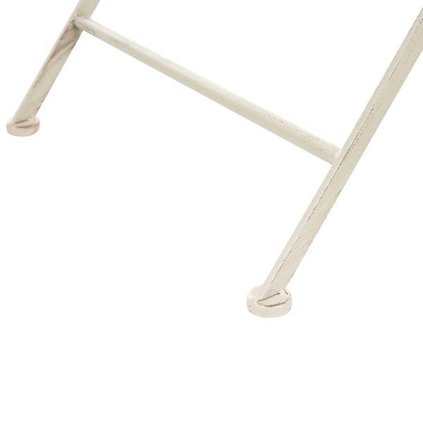 Outdoor Bistrotisch BIVIO 90 cm 90 cm Metall Cremeweiß