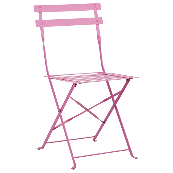 Bistro Set klappbar FIORI Metall Rosa