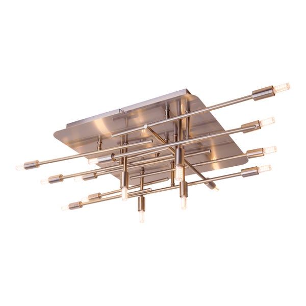 Moderne Deckenleuchte mit Metallstäben und mehreren Leuchtmitteln